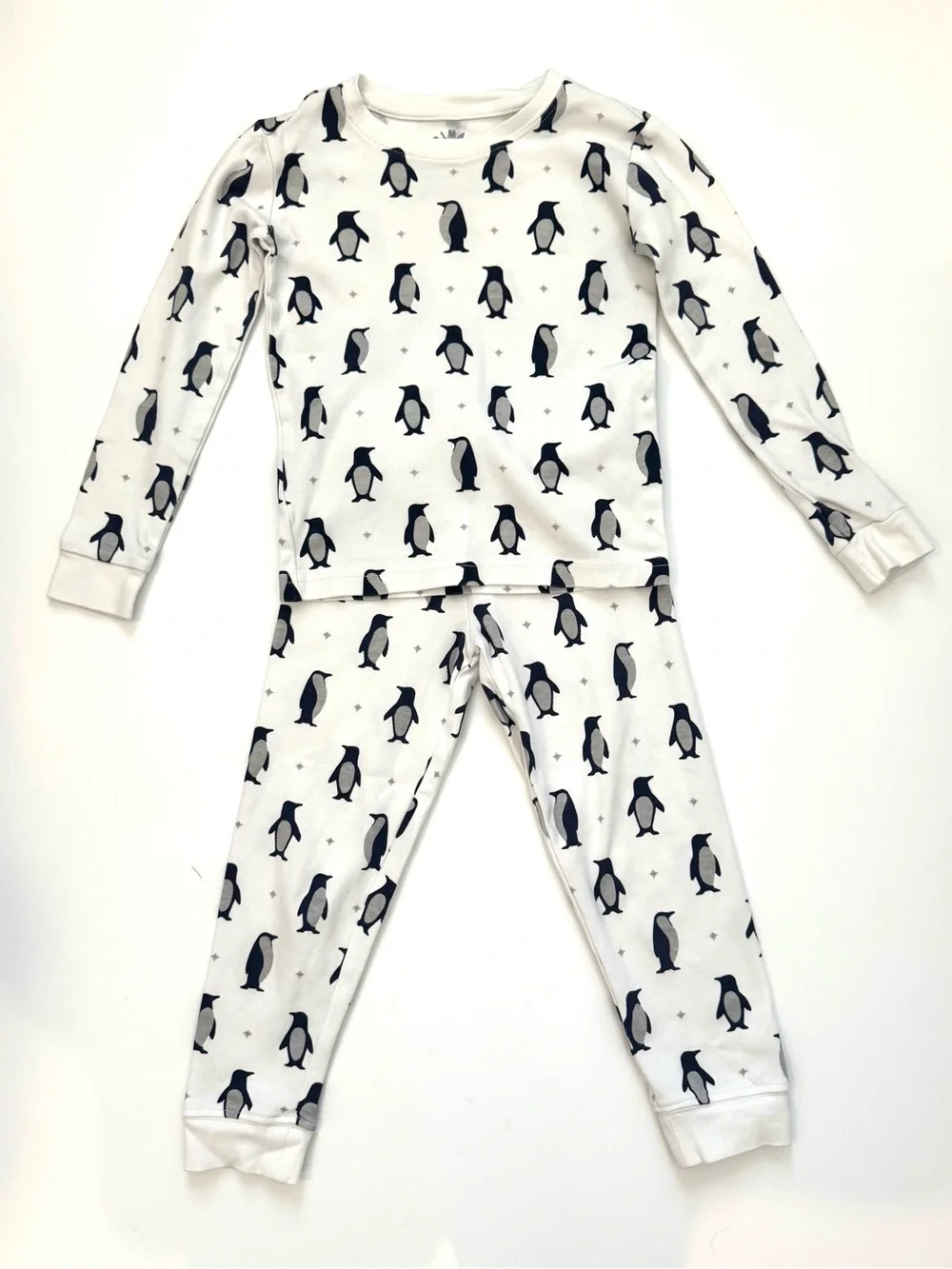 Primary 100% Organic Cotton Penguin Pals Pajama Set Size 4